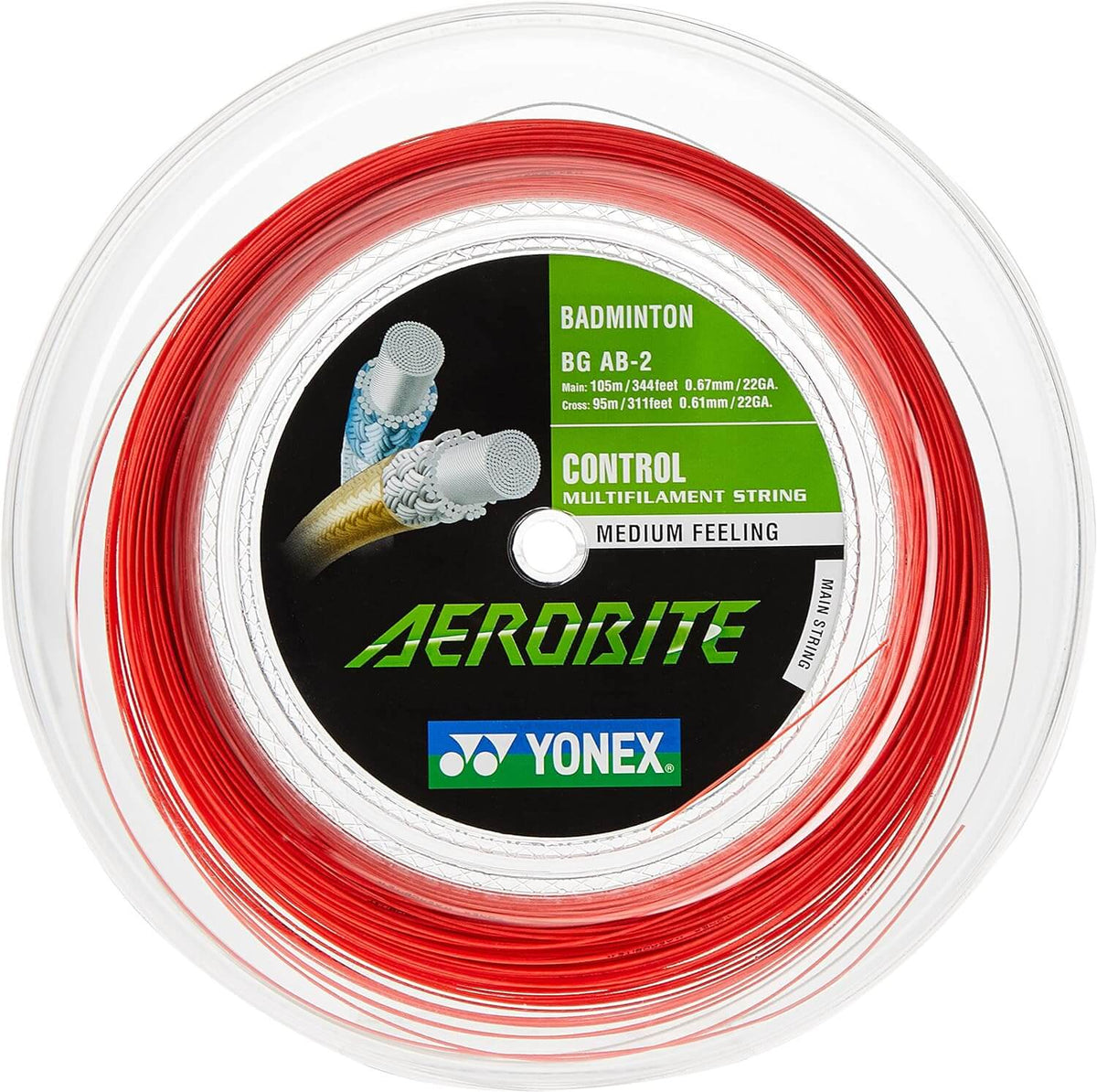 Yonex Aerobite Badminton String 200m Reel - Top Choice ABGAB-2WR