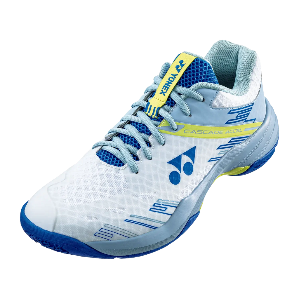 新品YONEX CASCADE ACCEL ワイドシューズ Yonex Cascade Accel Wide (White/Sky Blue) – JoyBadminton