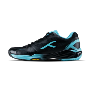 HUNDRED Phenom Badminton Shoes (Black/Aqua Blue)