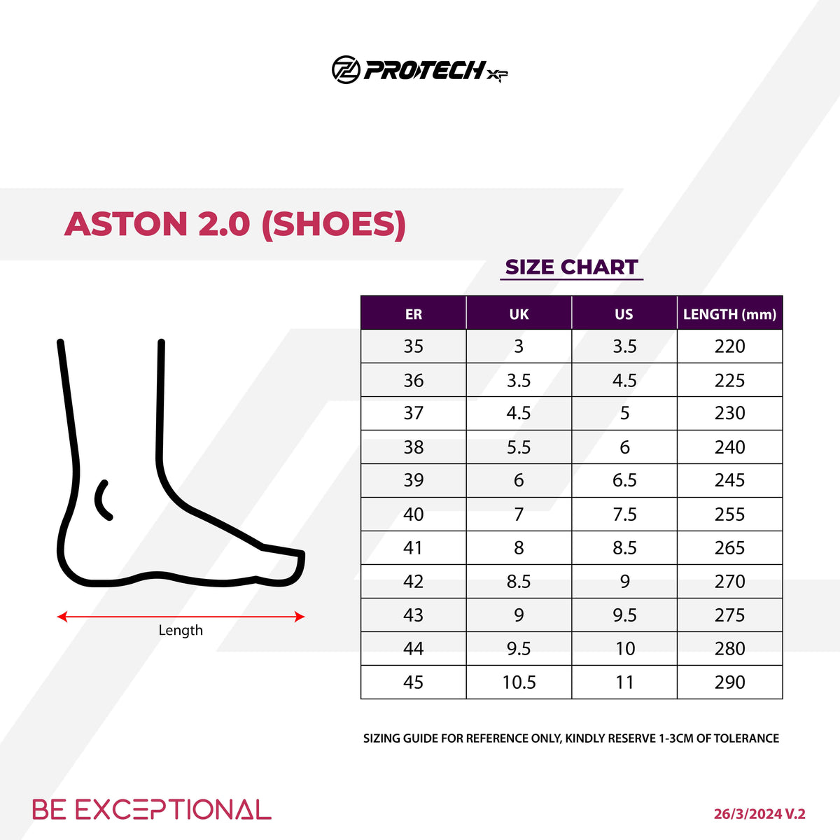 PROTECH ASTON 2.0 Badminton Shoes SHOESASTON2G_22.5