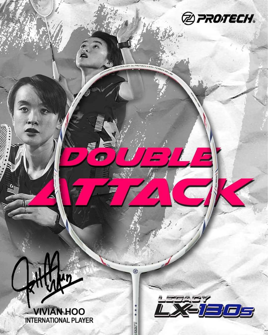 PROTECH LEGACY LX-130S Badminton Racket - Vivian Hoo Edition