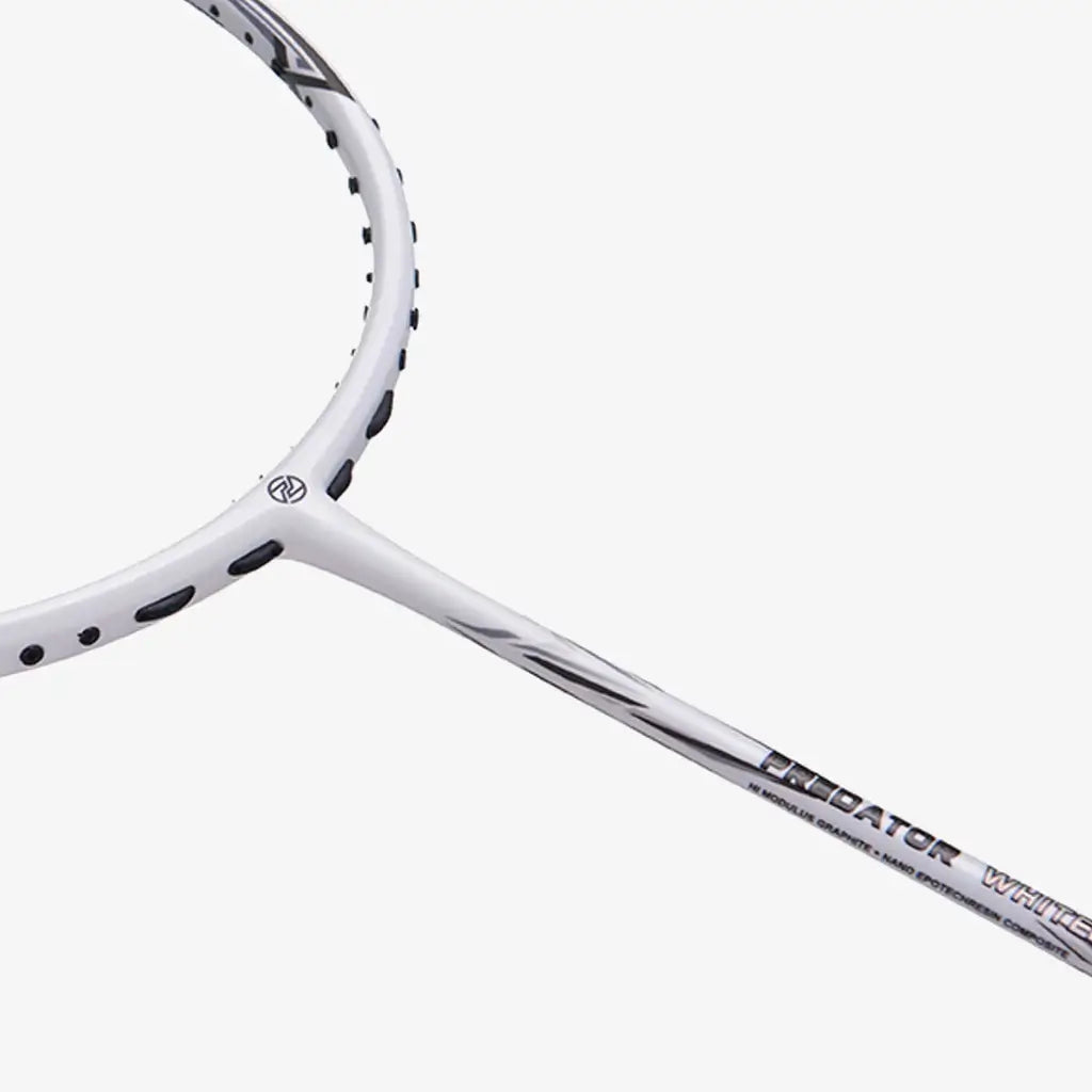 PROTECH PREDATOR WHITE 8 Badminton Racket - Max 35LBS PREDATOR WHITE 8
