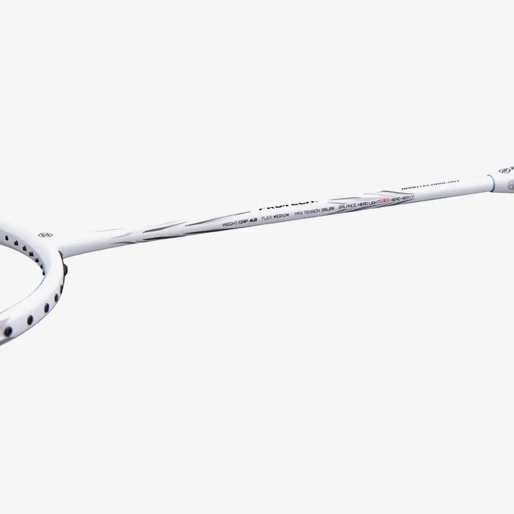 PROTECH PREDATOR WHITE 8 Badminton Racket - Max 35LBS PREDATOR WHITE 8