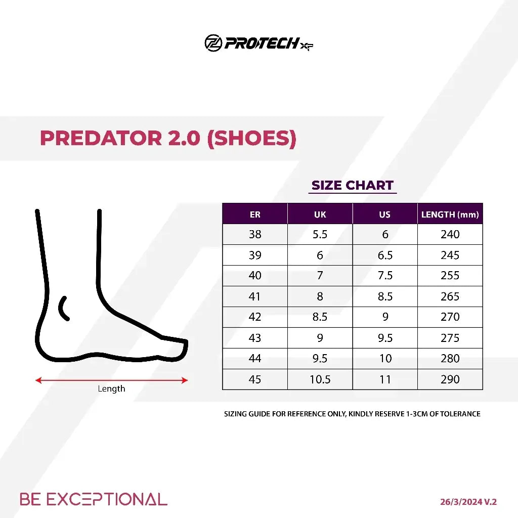 PROTECH PREDATOR 2.0 - Lightweight Badminton Shoes Predator20BL24