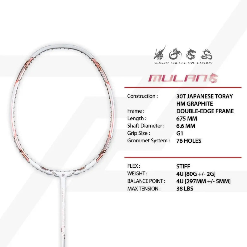 PROTECH "Mulan" Dragon Magic Badminton Racquet RAC MAGIC MULAN