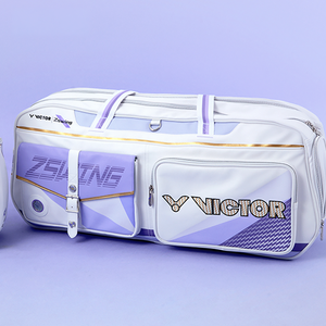 Victor x ZSW Collection 2.0 rectangular racket bag BR5680ZSW-AT, White/Pastel Lilac