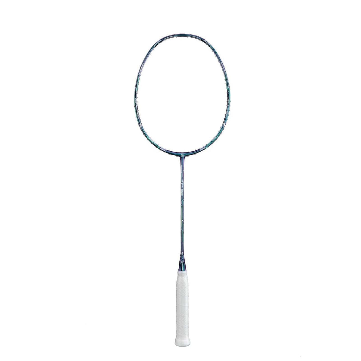 PROTECH Aston Pro V2 Badminton Racket with a slim dark graphite frame, oval string bed and white grip