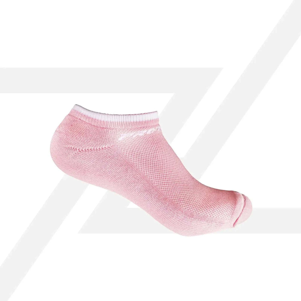 PROTECH Junior Cotton ankle sport sock in pink with a white cuff, textured knit and cushioned toe.
