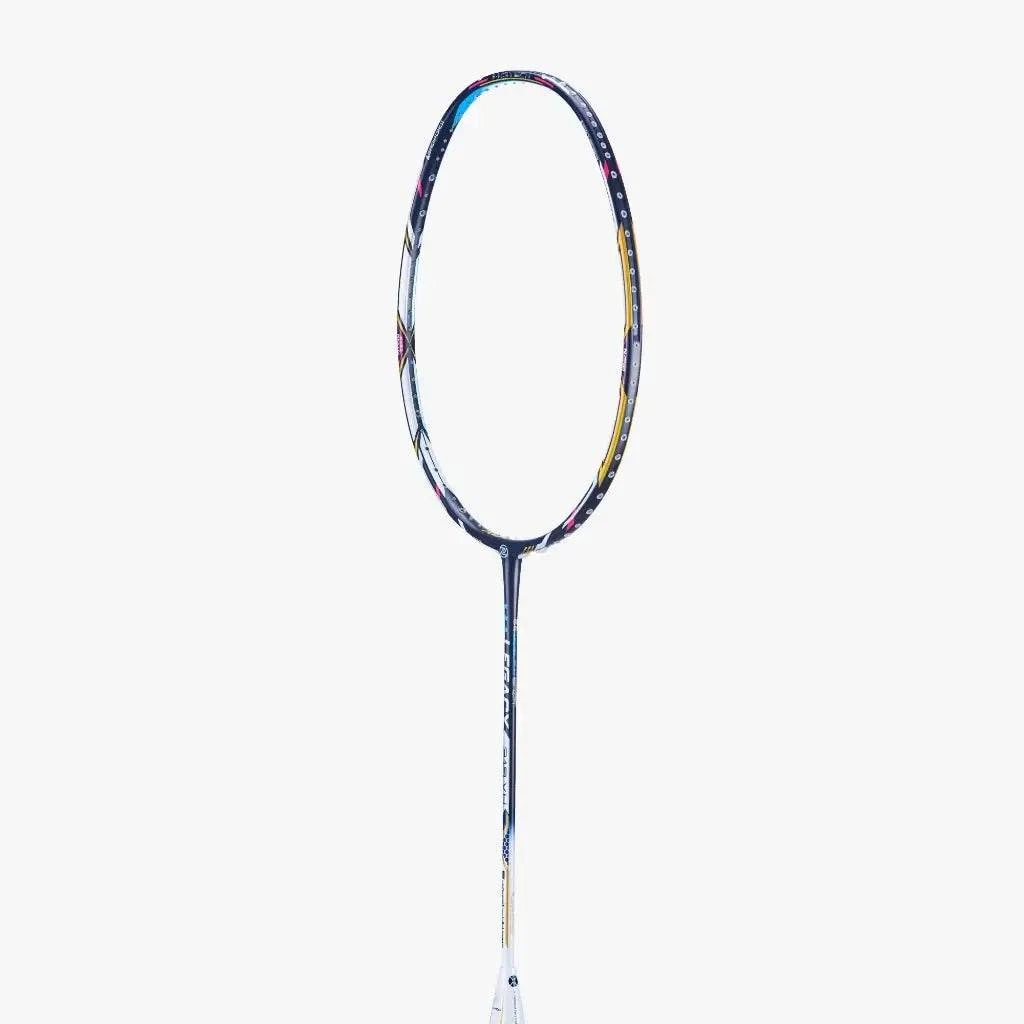 Badminton racket PROTECH LEGACY 319 VH with a slim dark blue frame, multicolour accents and fine shaft