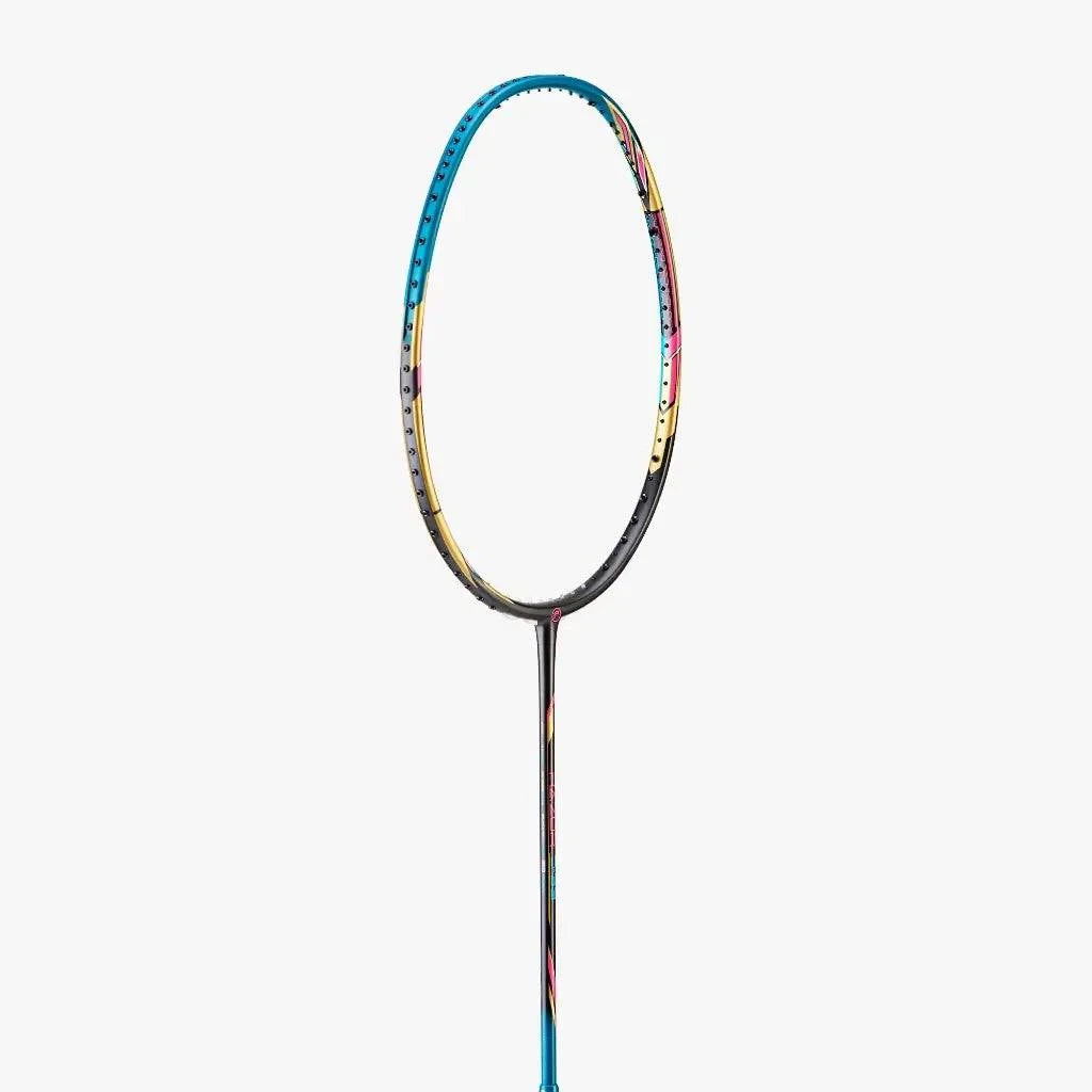PROTECH RAZOR D-33 badminton racket with a multicolour graphite frame, oval head and slim shaft