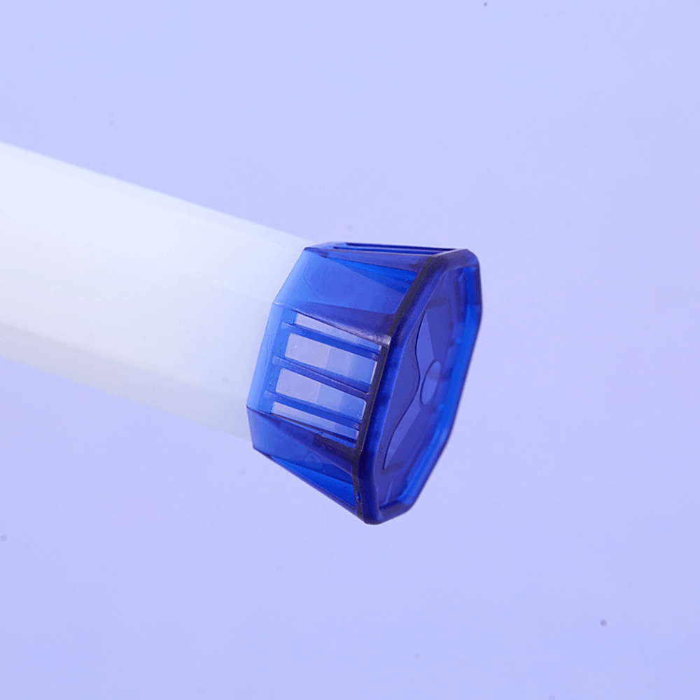 Victor AuraSpeed Fantome F racket accessory, translucent blue plastic with a compact ribbed, faceted design