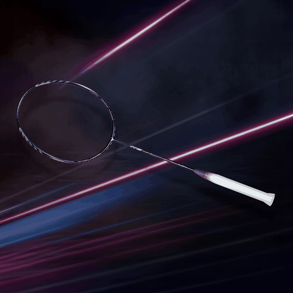 Victor AuraSpeed HyperSonic Plus badminton racket with a dull black graphite frame, compact oval head and white grip