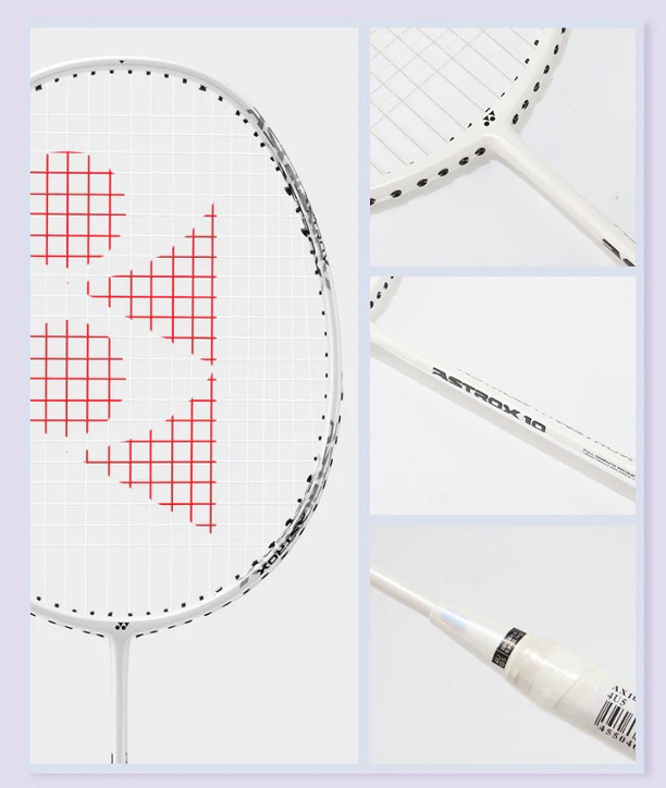 Yonex Astrox 10 badminton racket in White/Black
