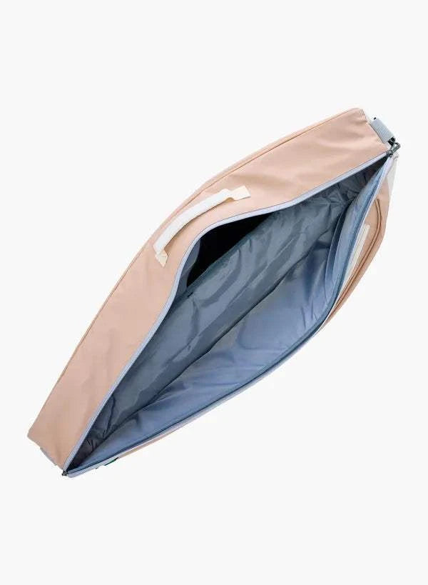 Yonex Club Series Badminton Racquet Bag in pale peach with a blue-grey lined interior and wide zip opening