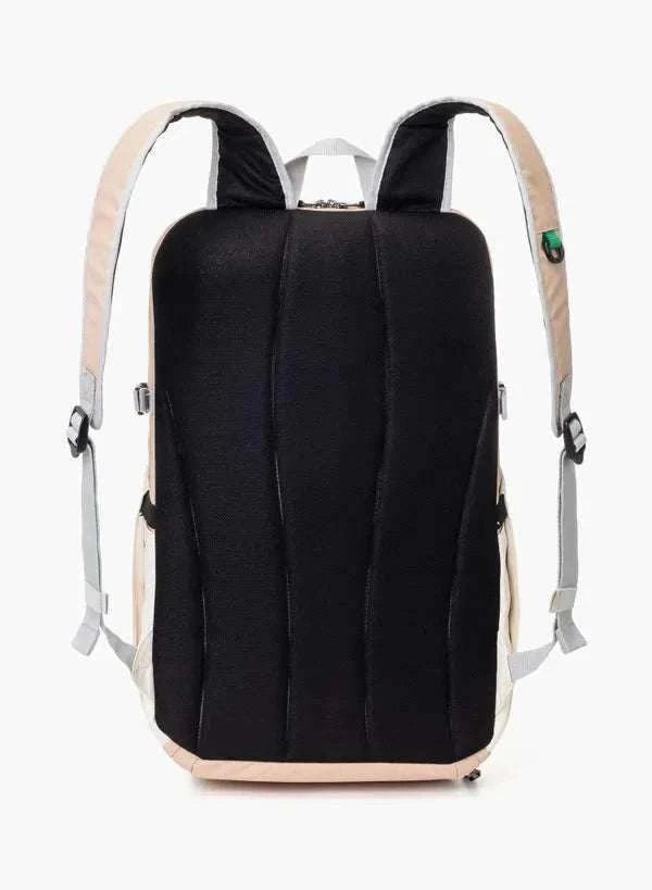 Yonex Club Series badminton backpack with a black padded back panel, cream trim and adjustable shoulder straps