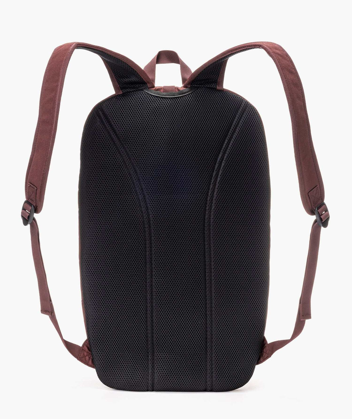 Yonex Team Series backpack with a black mesh padded back panel, burgundy shoulder straps and a top carry loop